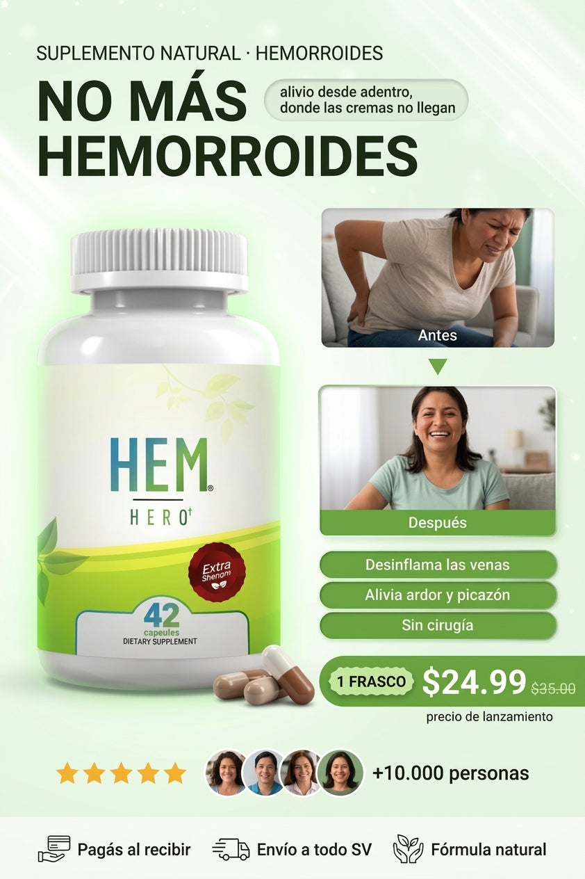 HEM HERO-Suplemento Natural Hemorroides